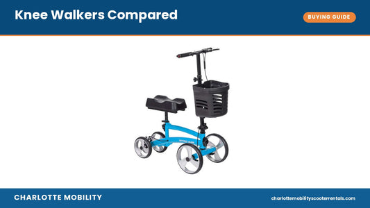 Drive Medical Nitro Glide knee walker in blue — knee walkers compared buying guide