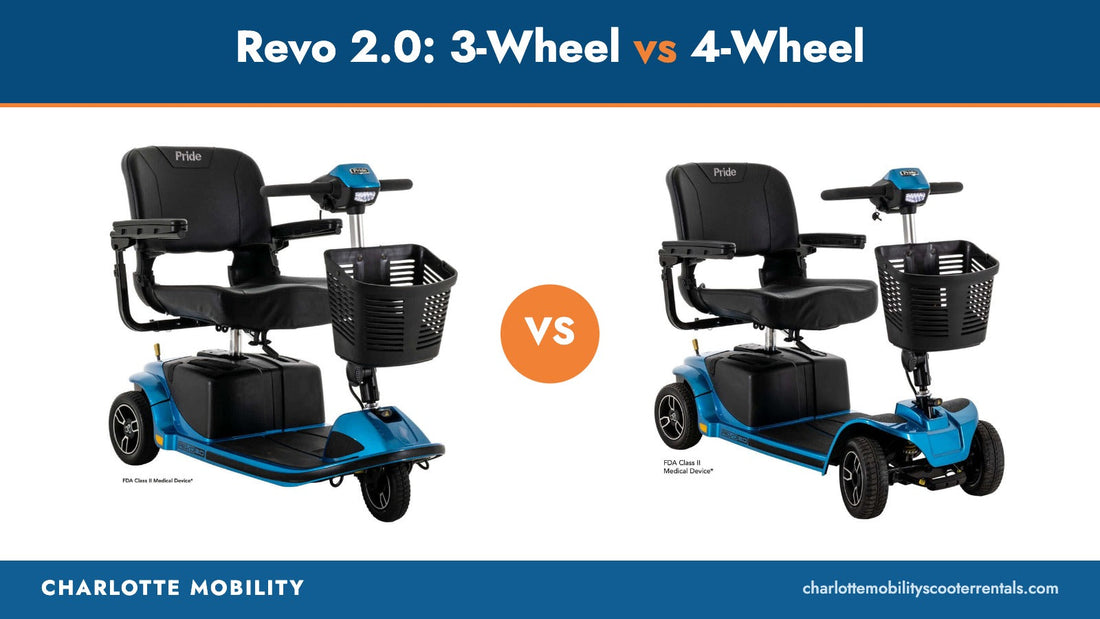 Pride Revo 2.0 3-wheel versus 4-wheel comparison