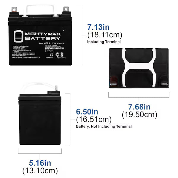 Mighty Max 12V 35Ah Scooter Battery (2 pack)