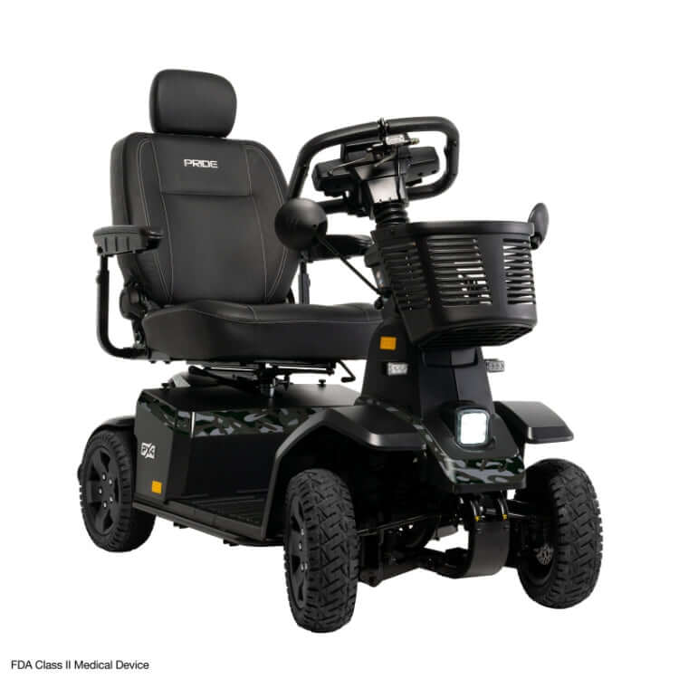 PX4 Ultra Heavy Duty Scooter with NFC ignition, adjustable memory foam seat, and rugged tires for outdoor adventures.