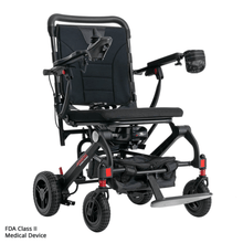 Rascal Carbon Cruiser power wheelchair side profile with flip-up armrest