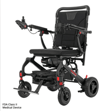 Rascal Carbon Cruiser folding power wheelchair, angled view