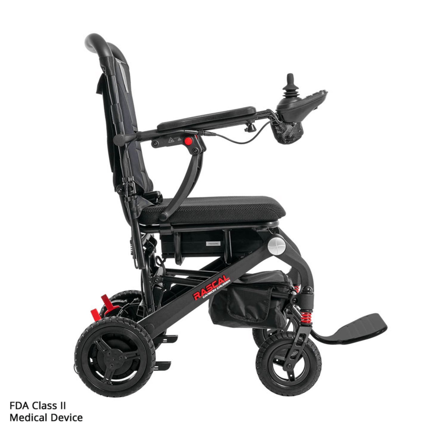 Rascal Carbon Cruiser folded for storage or car trunk transport