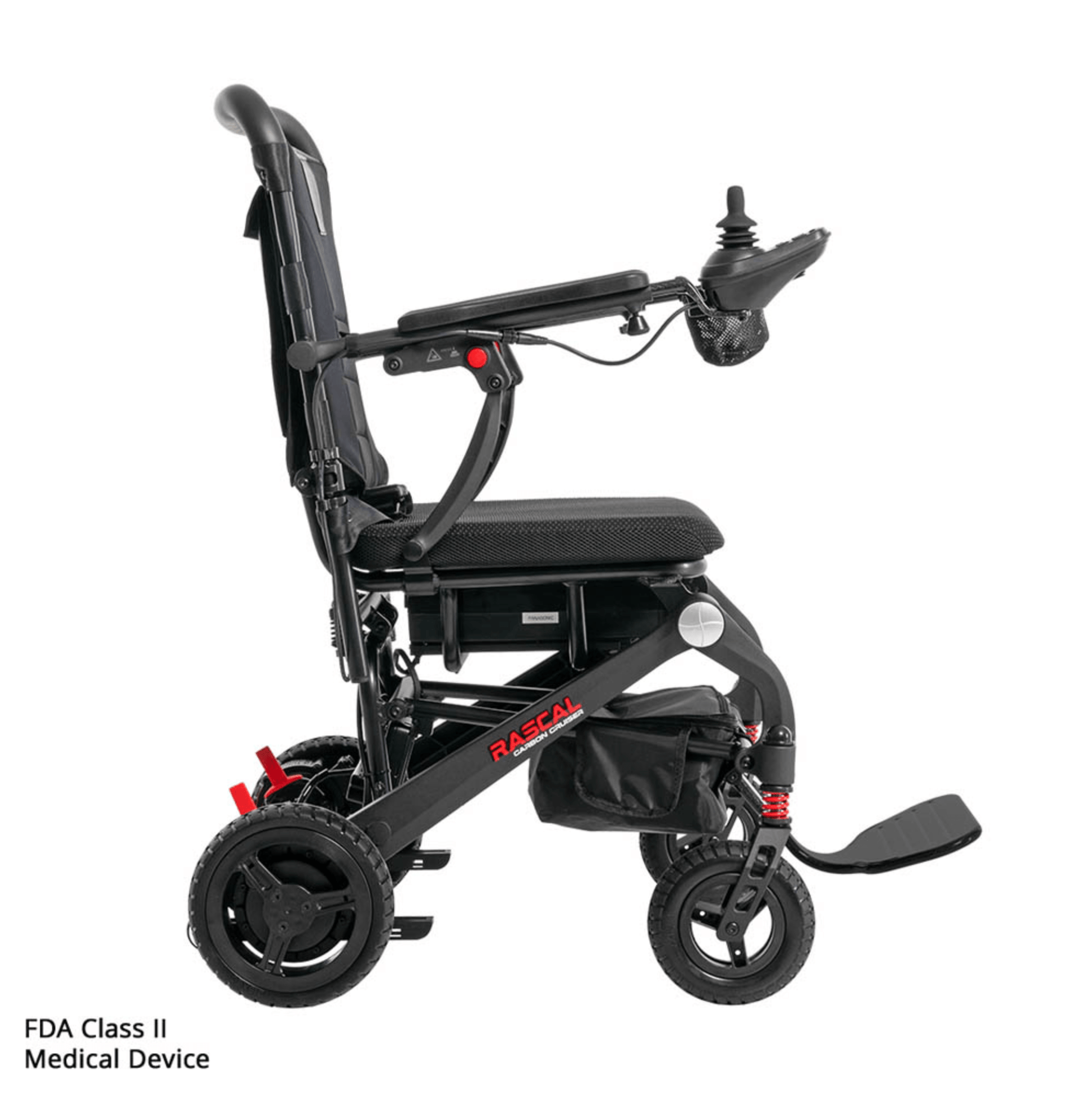 Rascal Carbon Cruiser folded for storage or car trunk transport