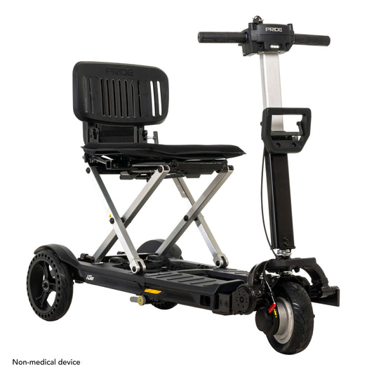 iGo™️ Folding Mobility Scooter by Pride Mobility, a portable and travel-friendly mobility device.