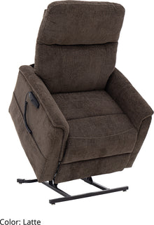 Sitting Pretty Genesis LC-150 chair in latte color, featuring modern split back design for luxurious relaxation and support.